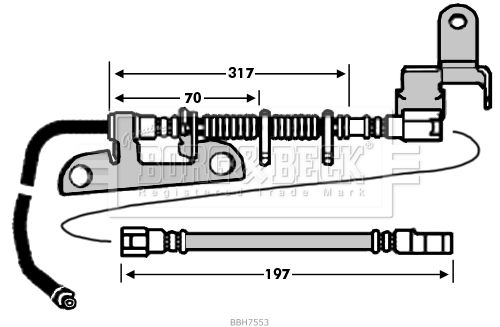 BORG & BECK stabdžių žarnelė BBH7553